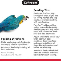 ZuPreem Pure Fun Bird Food for Large Birds | Powerful Blend of Fruit, Natural FruitBlend Pellets, Vegetables, Nuts for Amazons, Macaws, Cockatoos - BESTMASCOTA.COM