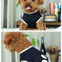 CheeseandU 2019 - Chaleco de verano para perro, chaleco para mascotas, diseño de perro cachorro, camiseta de algodón suave con estampado de amor a la huella, sin mangas, para perros pequeños, perros y gatos, ropa para mascotas - BESTMASCOTA.COM