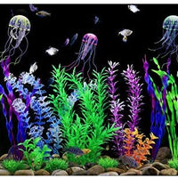 CousDUoBe Paquete de 9 plantas acuáticas artificiales para plantas acuáticas, simula plantas y paisaje de acuario vívidamente (12 pulgadas) - BESTMASCOTA.COM
