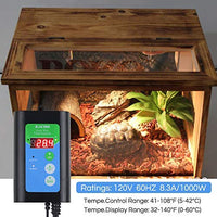 Zacro - Termostato digital para esterilla de calor de reptiles, para germinación de semillas, 41-108 °F, 1 unidad, color negro - BESTMASCOTA.COM