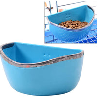 POPETPOP Comedero para conejo, hámster, hámster, conejo, cobaya, hámster, hámster, conejo, alimentador para colgar, color azul - BESTMASCOTA.COM