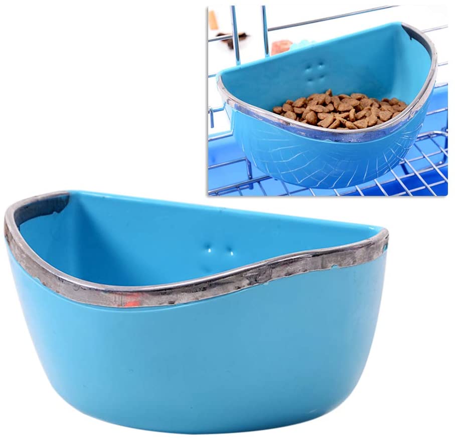 POPETPOP Comedero para conejo, hámster, hámster, conejo, cobaya, hámster, hámster, conejo, alimentador para colgar, color azul - BESTMASCOTA.COM