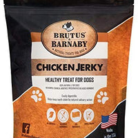 BRUTUS & BARNABY Chicken Jerky Dog Treats- Dehydrated Crunchy USA Premium Fillets, Grain-Free, Preservative-Free, No Fillers. All Natural Chicken Strips are Great for Dogs and Cats - BESTMASCOTA.COM