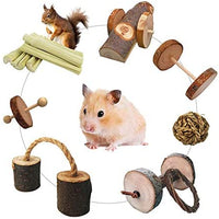 Juguetes para mascotas de cobaya, manzana natural y abedul, divertido juguete para ejercitar mancuernas, mantiene a tu pequeña mascota más cerca de la naturaleza, cuidado de los dientes molar, para chinchilla hámster conejos, pájaro, rata, gerbo. - BESTMASCOTA.COM