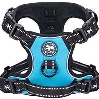 PoyPet 2019 - Arnés para perro con 4 hebillas a presión, reflectante con 2 ganchos delanteros y traseros y un mango de fácil control [no necesita pasar por encima de la cabeza del perro] - BESTMASCOTA.COM