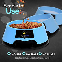 Less Mess Pet Bowl - Sin goteo, antigolpes, a prueba de derrames, antideslizante - Agua o comida + Ideal para perros, cachorros, gatos y razas pequeñas o grandes - Mantenga el agua fresca - BESTMASCOTA.COM