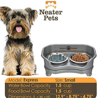 Neater Feeder Express - Cuencos elevados para perros y gatos, plato elevado para mascotas – cuencos de acero inoxidable para alimentos y agua para perros y gatos pequeños a grandes - BESTMASCOTA.COM