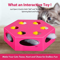 YUEJING - Temporizador interactivo para gatos, juguete para gatos con gusano giratorio, juguete para gatitos automático, juguete eléctrico para gatos, estimulador de bajo nivel de ruido, instintos de caza y sentido - BESTMASCOTA.COM