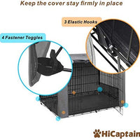 HiCaptain - Funda de doble puerta para jaula de perro (para caja de alambre de 24 30 36 42 48 pulgadas) - BESTMASCOTA.COM