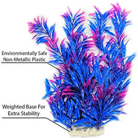 Otterly Pets Plantas de plástico para decoración de peceras grandes artificiales, decoración de acuario y accesorios, paquete de 8 - BESTMASCOTA.COM