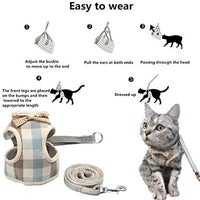 WANONEE - Arnés para gato, chaleco de cuerda con correa, cómodo, ajustable, fácil de poner y quitar, chamarra para gato con lazos para cachorro de animales pequeños - BESTMASCOTA.COM