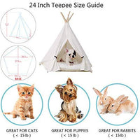 Little Dove Teepee Dog & Cat – Cama perro Tiendas de campaña portátil & Pet Casas Beige para Perros Pequeños Color 24 inch (con o sin cojín opcional) - BESTMASCOTA.COM