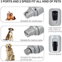 I-pure Artículos Amoladora de uñas para perros, cortadora eléctrica de uñas, 2 velocidades para mascotas, kit de aseo para perros, recargable, sin dolor, para perros pequeños y medianos, grandes - BESTMASCOTA.COM