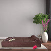 Cama para perro de espuma de memoria ortopédica de alta calidad de 7 pulgadas de grosor con almohada y funda extraíble fácil de lavar con parte inferior antideslizante. Incluye forro impermeable para perros grandes. - BESTMASCOTA.COM