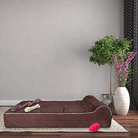 Cama para perro de espuma de memoria ortopédica de alta calidad de 7 pulgadas de grosor con almohada y funda extraíble fácil de lavar con parte inferior antideslizante. Incluye forro impermeable para perros grandes. - BESTMASCOTA.COM