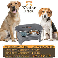 Neater Feeder Express - Cuencos elevados para perros y gatos, plato elevado para mascotas – cuencos de acero inoxidable para alimentos y agua para perros y gatos pequeños a grandes - BESTMASCOTA.COM
