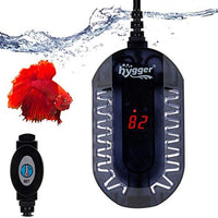 Hygger 50W 100W sumergible pantalla digital mini calentador de acuario para tanque de peces pequeño, termostato de calentamiento compacto y rápido, con controlador externo y termómetro integrado, para Betta Turtle - BESTMASCOTA.COM