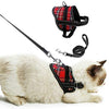 TOLEAP Arnés de gato con correa ajustable de malla suave arnés correa a prueba de escape gato chaleco arnés con correa reflectante para gatos pequeños al aire libre caminar - BESTMASCOTA.COM