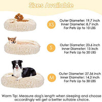 SlowTon - Cama calmante para perro, ultrasuave, cojín cálido de felpa para perro o gato, con esponja, parte inferior antideslizante para mascotas pequeñas, medianas, para dormir en el interior, lavable a máquina - BESTMASCOTA.COM