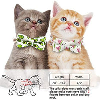 KUDES - Juego de 2 collares para gatos con corbata de lazo y campana para gatos y otros perros pequeños, ajustables de 7.9 – 10.5 in - BESTMASCOTA.COM