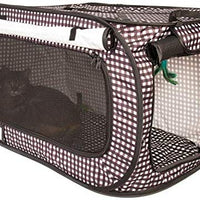 CheeringPet – Jaula de viaje plegable portátil para mascotas – incluye bolsa de almacenamiento, 4 juguetes para gatos – panel de privacidad con cremallera de malla lateral - BESTMASCOTA.COM