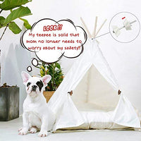 Little Dove Teepee Dog & Cat – Cama perro Tiendas de campaña portátil & Pet Casas Beige para Perros Pequeños Color 24 inch (con o sin cojín opcional) - BESTMASCOTA.COM