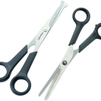 Chibuy Tijeras profesionales de aseo para mascotas con punta redonda de acero inoxidable cortador de ojos para perros y gatos, herramienta de aseo profesional, tamaño 6.70 pulgadas x 2.6 pulgadas x 0.43 pulgadas - BESTMASCOTA.COM