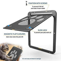 OWNPETS Puerta de pantalla para mascotas, pantalla magnética con cierre automático, puerta negra para puerta pequeña de perro y gato S: 8.0 x 10.0 x 0.3 in/L: 12.0 x 14.0 x 0.4 in - BESTMASCOTA.COM