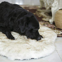 Petgrow · Alfombra de pelo sintético grueso para cama de mascotas, ultrasuave, cálida, de felpa, acolchada, para cama de mascotas, para perros y gatos, color beige - BESTMASCOTA.COM