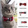 Malier 4 Pack Cat Collar Breakaway with Classic Plaid Bow Tie with Bell Perfact for Cats Kitty Kitten, Adjustable from 6.3~10.2 inch - BESTMASCOTA.COM