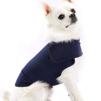 Furubaby Ansiedad Perro Abrigo una camisa Calm Down Perro Chaqueta para xs Pequeño Mediano Grande XL Perros | Color Sólido Azul Gris Verde Rosa Thunder Dog Wrap(Dark Blue) - BESTMASCOTA.COM