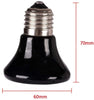 MD Lighting Mini Reptile Bombilla de calor 2 unidades, 25 W 2.362 in mascota infrarrojos Emisor de calor de cerámica para Brooder Coop, lagarto, corderos, serpiente, sin luz, negro - BESTMASCOTA.COM