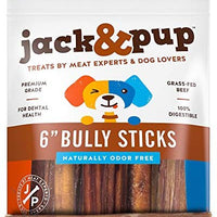Jack&Pup - Barras de carne de vacuno para perros de grado premium, sin olor, extra gruesas, 5.9 in de largo, sabor de carne fresca y sabrosa, 30 % más larga - BESTMASCOTA.COM