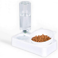 Marchul - Cuenco de agua automático para perros y gatos, cuenco de comida para agua, doble de 0-15°, inclinable ajustable para agua y comida, cuencos elevados para gatos - BESTMASCOTA.COM