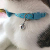 Collar de gato azuza con campana, ajustable para gato con pajarita, collares de seguridad para gatos, paquete de 2 - BESTMASCOTA.COM