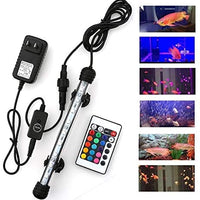 MQ 8 – 20 en sumergible LED luz de acuario, cambio de color tanque de peces luz con mando a distancia, IP68 cristal LED luces Bar, para pecera 10 – 35 pulgadas - BESTMASCOTA.COM