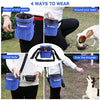 Bolsa de entrenamiento para perros pequeños a grandes, bolsa de entrenamiento para perros pequeños y grandes, bolsa de regalo para bocadillos para entrenamiento de recompensa, caminar, clip de metal, cinturón de cintura, correa de hombro, dispensador de b - BESTMASCOTA.COM