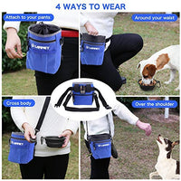 Bolsa de entrenamiento para perros pequeños a grandes, bolsa de entrenamiento para perros pequeños y grandes, bolsa de regalo para bocadillos para entrenamiento de recompensa, caminar, clip de metal, cinturón de cintura, correa de hombro, dispensador de b - BESTMASCOTA.COM