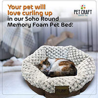 Pet Craft Supply Co. Espuma viscoelástica redonda lavable a máquina, cómoda y ultrasuave para todas las estaciones, cama para gatos y perros - BESTMASCOTA.COM