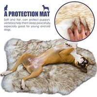 Petgrow · Alfombra de pelo sintético grueso para cama de mascotas, ultrasuave, cálida, de felpa, acolchada, para cama de mascotas, para perros y gatos, color beige - BESTMASCOTA.COM