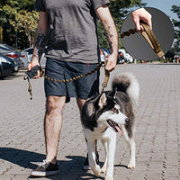 Correa táctica de nailon ajustable para perros de liberación rápida con 2 asas de control - BESTMASCOTA.COM