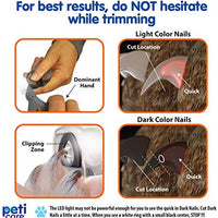 Allstar Innovations PetiCare cortaúñas con luz LED para mascotas, ideal para recortar uñas y garras de gatos y perros, 5 aumentos que se duplican como un atrapaúñas, clip rápido, cuchillas de robar - BESTMASCOTA.COM