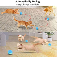 Versión mejorada 2.0: bolas blinkbrione para gatos y perros, enrollado automático/apagado automático, recargable por USB, pelota de juguete interactiva inteligente para gatitos, gatitos, cachorros con luces LED RGB, resistente al agua - BESTMASCOTA.COM