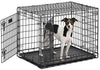 Jaula para perros Midwest Homes for Pets Ultima Pro, serie profesional, resistente, puerta doble extrafuerte, plegable, con panel divisor, bases para proteger el suelo, bandeja de plástico a prueba de fugas - BESTMASCOTA.COM