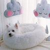 TINTON LIFE Cama de lujo de piel sintética para gatos y perros pequeños, redonda, con forma de dona, oval, de felpa, acogedora cama para gatos para un sueño mejorado - BESTMASCOTA.COM