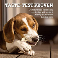 Buffalo Gama de cuero crudo, bocadillos para perros | saludables, alimentados con hierba, Buffalo Jerky crudo, escondite masticables | sabor ahumado de nogal - BESTMASCOTA.COM
