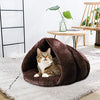 Mojonnie - Cama de gato con forro polar suave para calentar y calentar con forma de triángulo para gatos, invierno, mascotas - BESTMASCOTA.COM