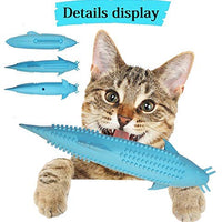 Juguetes de limpieza de dientes de gato, cepillo de dientes de gato, juguete de gato IQ, juguetes interactivos de gato para masticar, cepillo de dientes en forma de pez para masticar mascotas, juguetes de limpieza de dientes de goma para gatos gatitos - BESTMASCOTA.COM