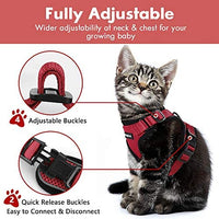 Eagloo Arnés de gato a prueba de escape, arnés de malla suave ajustable para gato con correa reflectante de metal para caminar chaqueta cómoda para mascotas Gatito cachorro conejo - BESTMASCOTA.COM