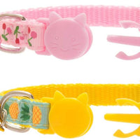 BINGPET - Collar para gato con campana, 2 collares de seguridad ajustables para gato, piña y cereza - BESTMASCOTA.COM